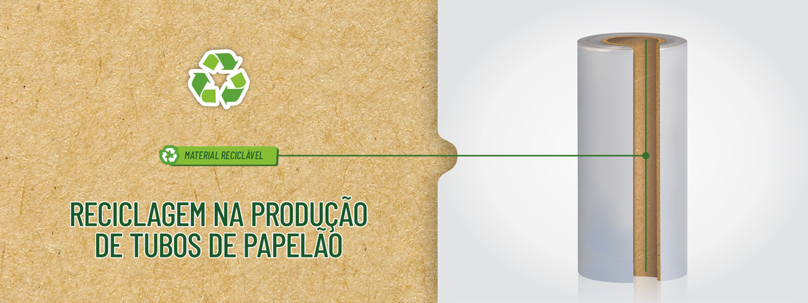 Reciclagem na produção de tubos de papelão